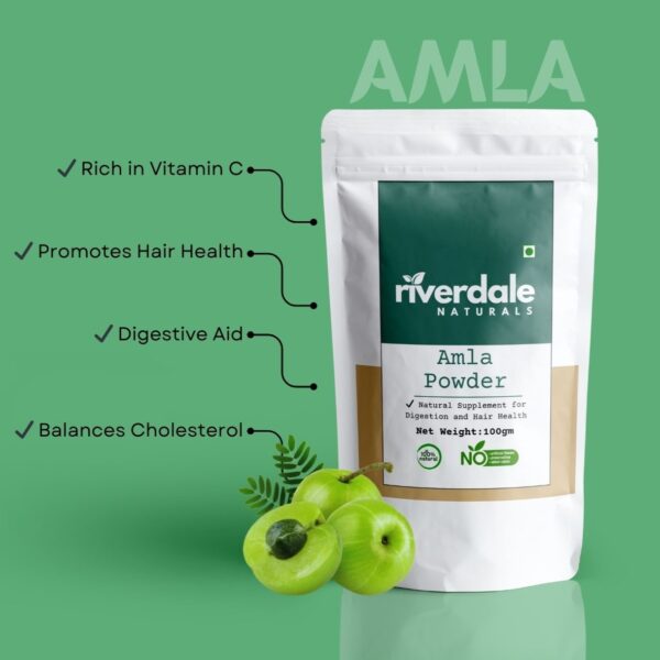 Riverdale Naturals Amla Powder 100g - Goodness of Amla - Image 2