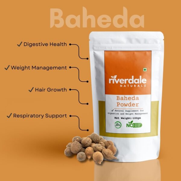 Riverdale Naturals Baheda Powder 100g - Pure Ayurvedic Wellness Powder - Image 2