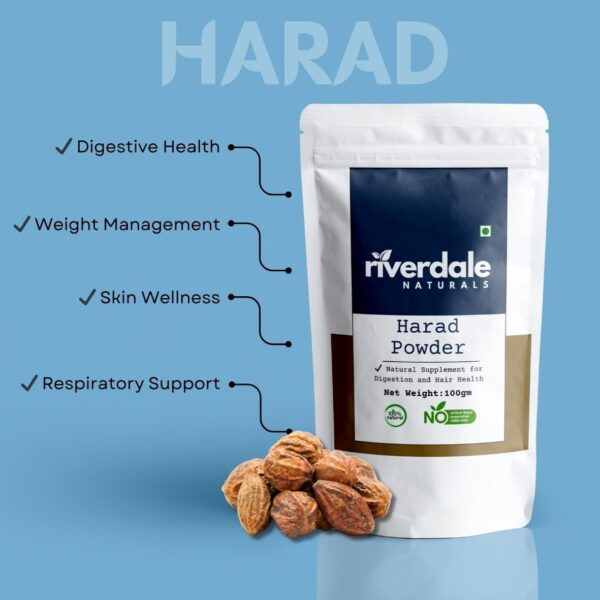 Riverdale Naturals Harad Powder 100g – Pure Ayurvedic Wellness for Digestion & Immunity - Image 2