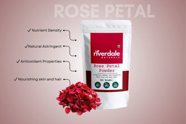 Riverdale Naturals Rose Petal Powder 100g – Pure & Gentle Skincare Essential - Image 2