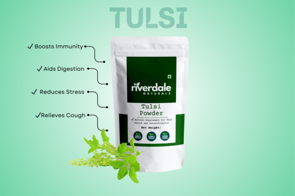 Riverdale Naturals Tulsi Powder 100g – Pure & Natural Immunity & Respiratory Support - Image 2