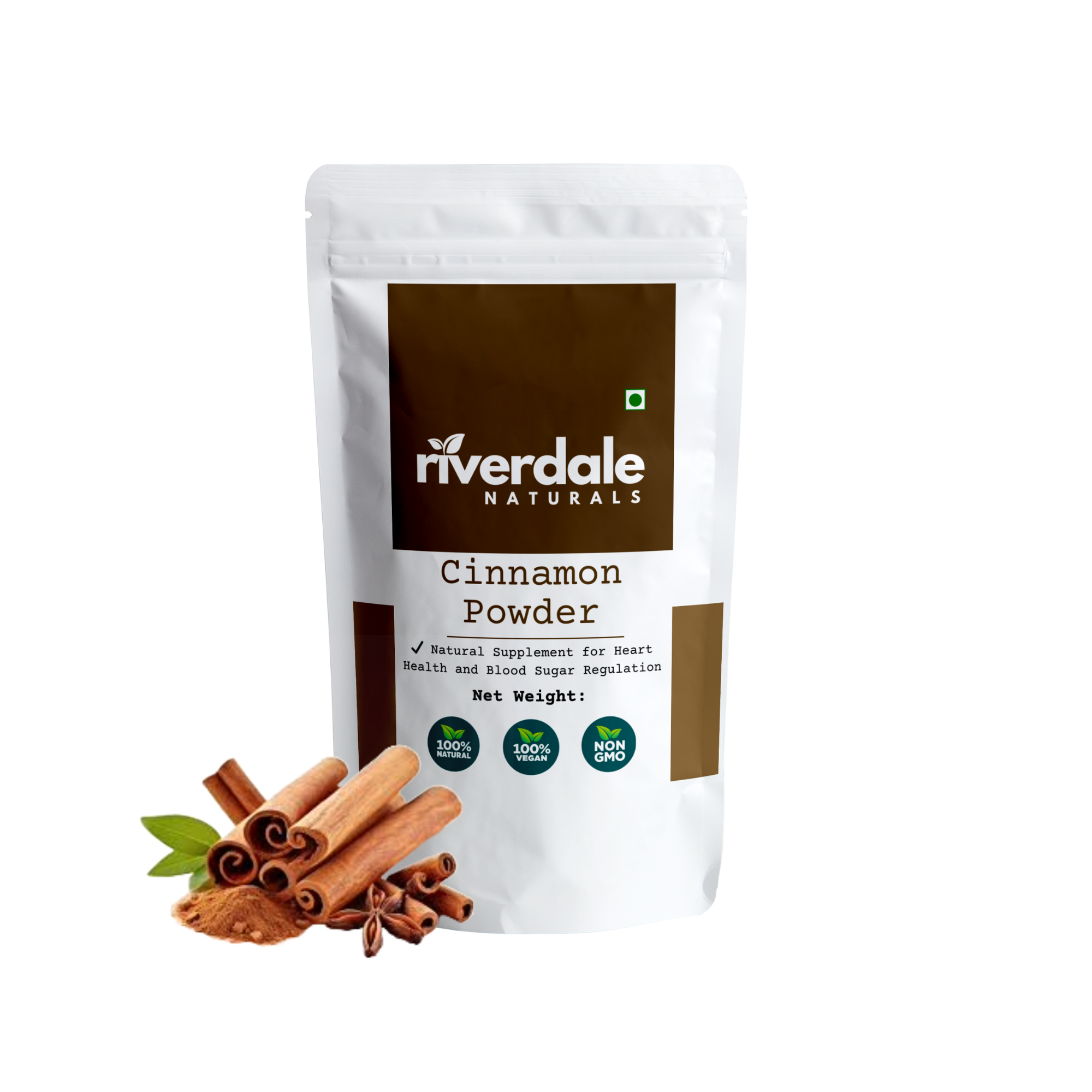 Riverdale Naturals Cinnamon Powder 100g – Pure & Natural Metabolism & Flavor Booster