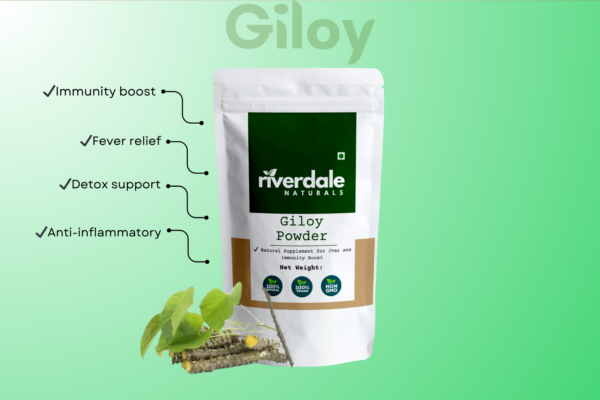 Riverdale Naturals Giloy Powder 100g – Pure & Natural Immunity & Detox Support - Image 2