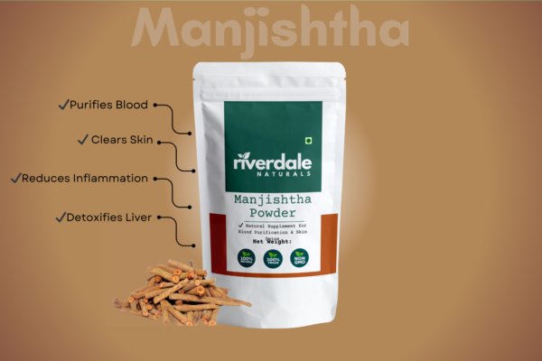 Riverdale Naturals Manjishtha Powder 100g – Pure & Natural Skin & Blood Purifier - Image 2
