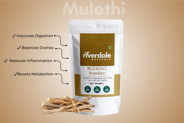 Riverdale Naturals Mulethi Powder 100g – Pure & Natural Throat & Skin Support - Image 2